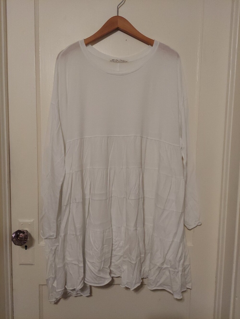 We The Free Mini Dress Womens XS/Small Prim Cotton Boho Tiered Relaxed Oversize